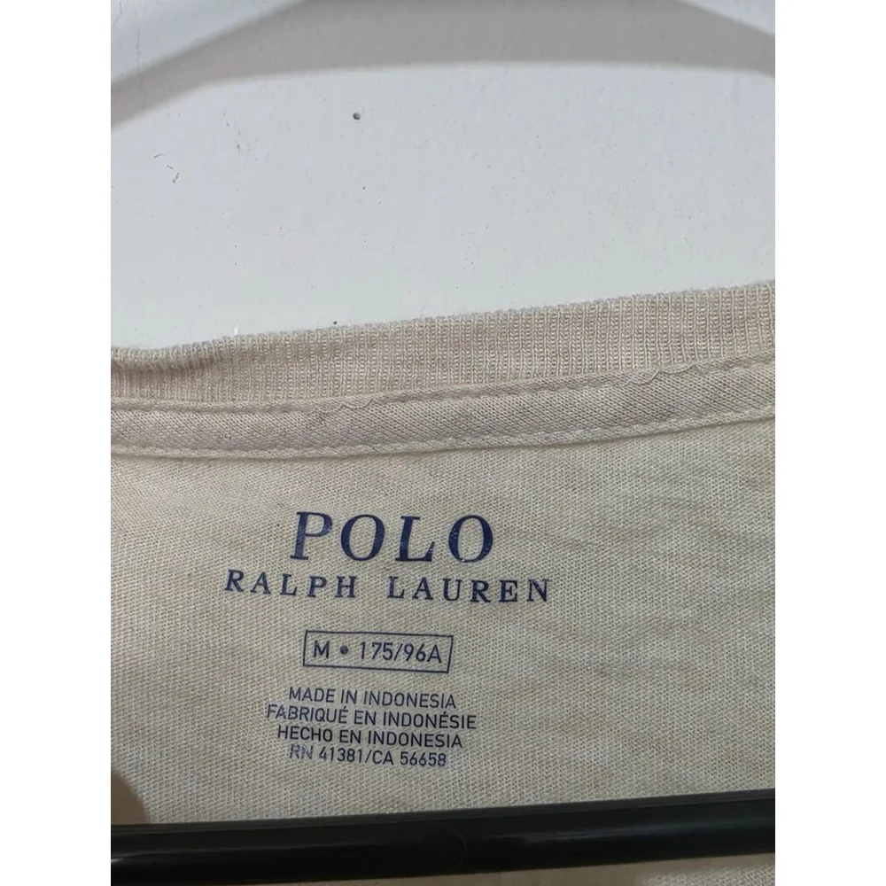 Men's Polo Ralph‎ Lauren V-Neck Tee M Beige